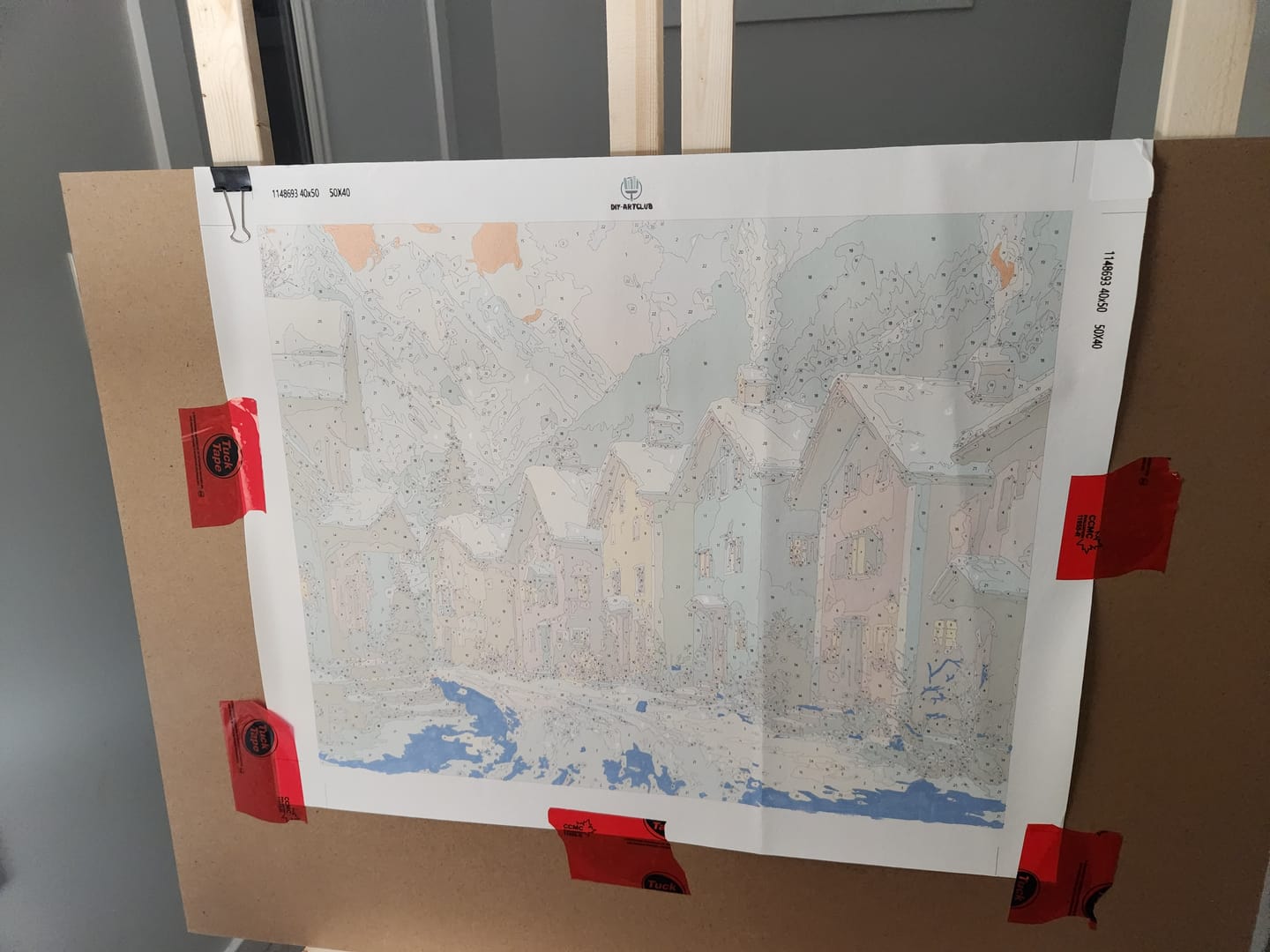 Customer photo review of Colorful winter village | Paint by Number