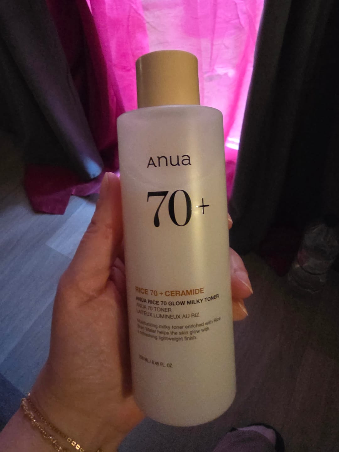 Customer photo review of Anua - Toner laiteux lumineux au riz 70+ - 250ml