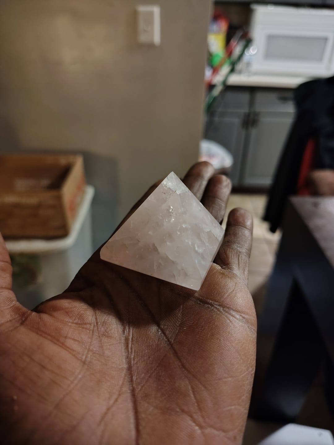 Customer photo review of Rose Quartz Crystal Pyramid