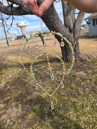 Customer photo review of Moon Crystal Suncatcher DIY Kit celestial Light Catcher - Aria