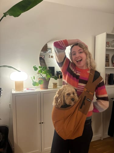 Customer photo review of Sac de transport en bandoulière orange