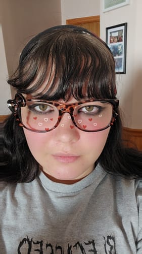 Customer photo review of Kitten Eyeglasses
