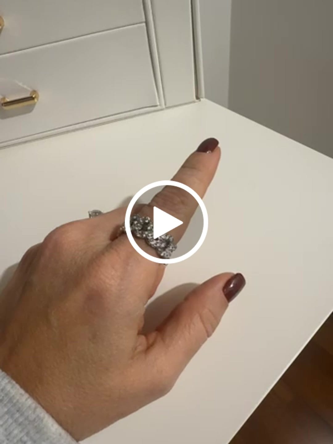 Customer video review of Anello Grumetta con Zirconi