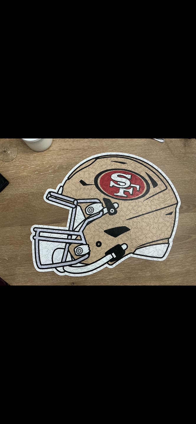 Customer photo review of San Francisco 49ers™ Helmet - Wooden Puzzle