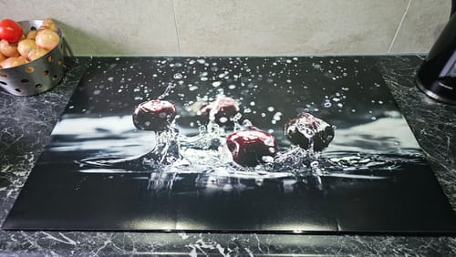 Customer photo review of Inductiebeschermer - Splash - Kersen - Water - Zwart