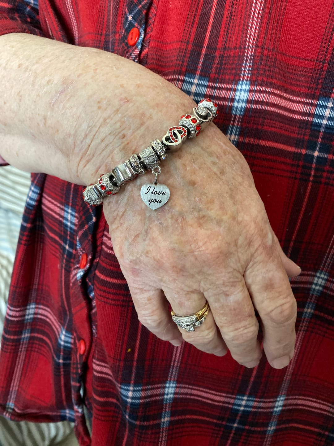 Customer photo review of I Love You Bracelets
