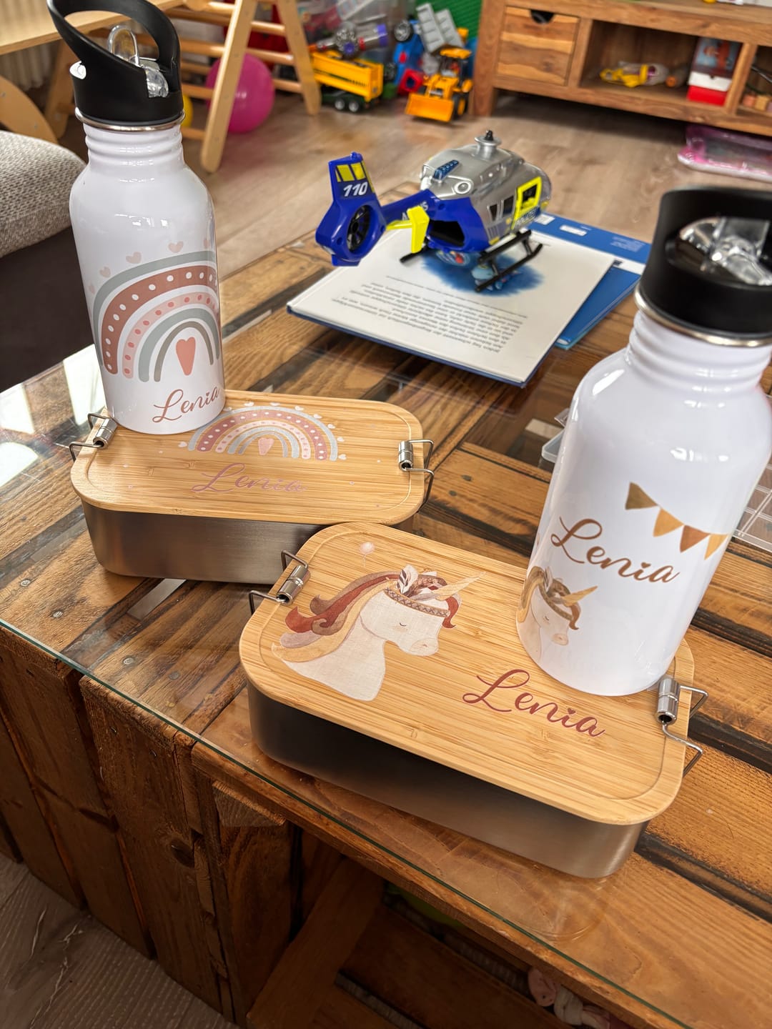 Customer photo review of Schulset & Kita Starterset: Brotdose mit Trinkflasche für Kinder