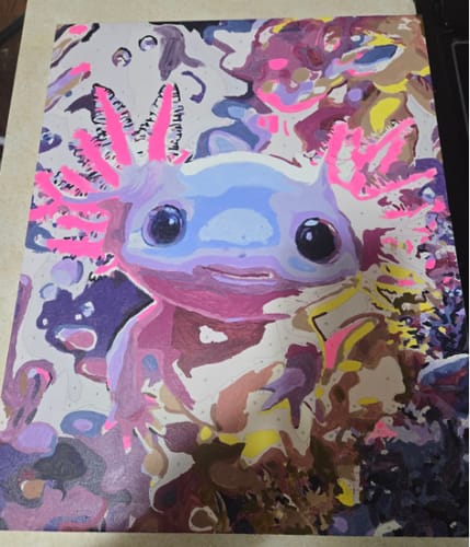 Customer photo review of Custom Pet Paint By Numbers