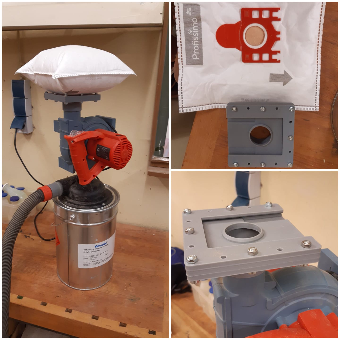 Customer photo review of FANZWORK Mobile Absauganlage 900W mit wiederverwendbaren Staubbeutel und Metallgehäuse FZ-BV6902