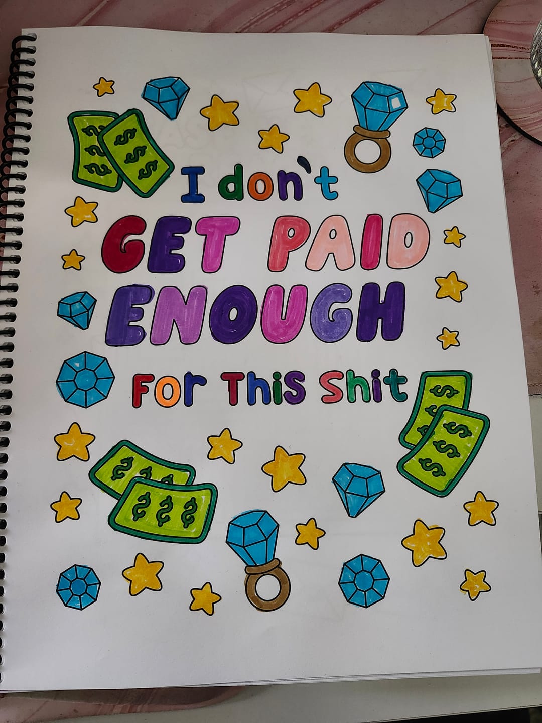 Customer photo review of Another Pointless Meeting Coloring & Activity Book