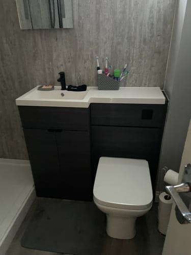 Customer photo review of Parkhouse 1000mm L Shape Combination Basin and WC Unit - Anthracite Woodgrain