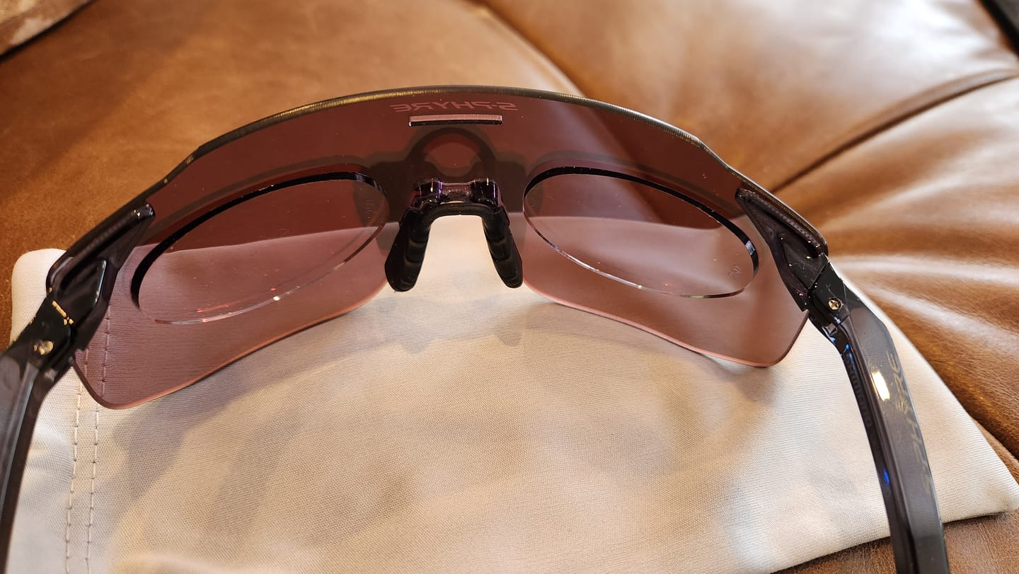 Customer photo review of Stick On Corrective Lenses (2-pack)