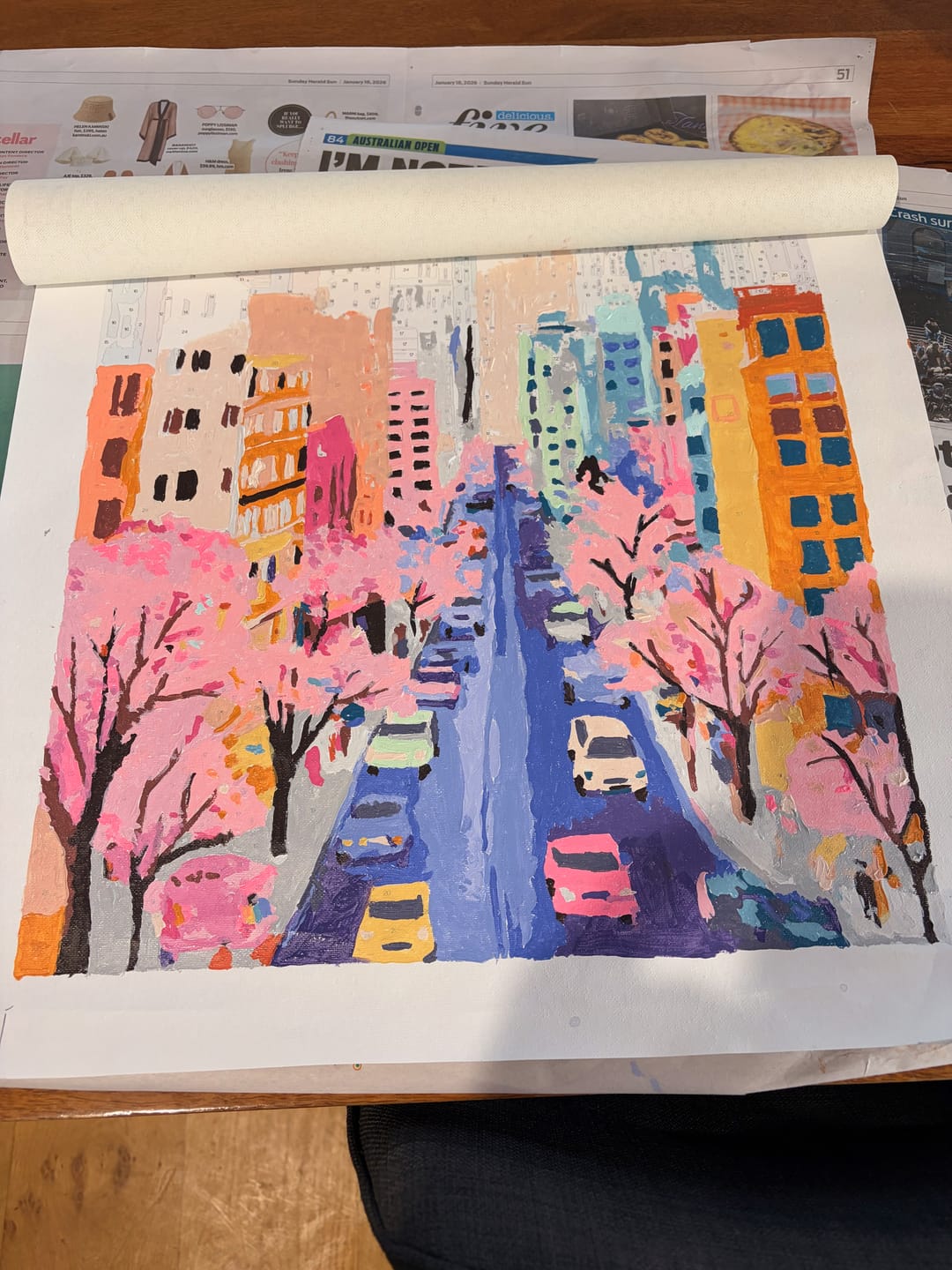 Customer photo review of Colorful New York | Paint by Numbers