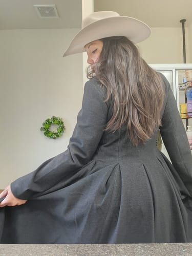 Customer photo review of Outback Trading Company Ladies Clare Charcoal Jacket 29671-CHR