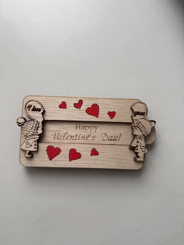 Customer photo review of Gift card holder 8 set laser cut svg file