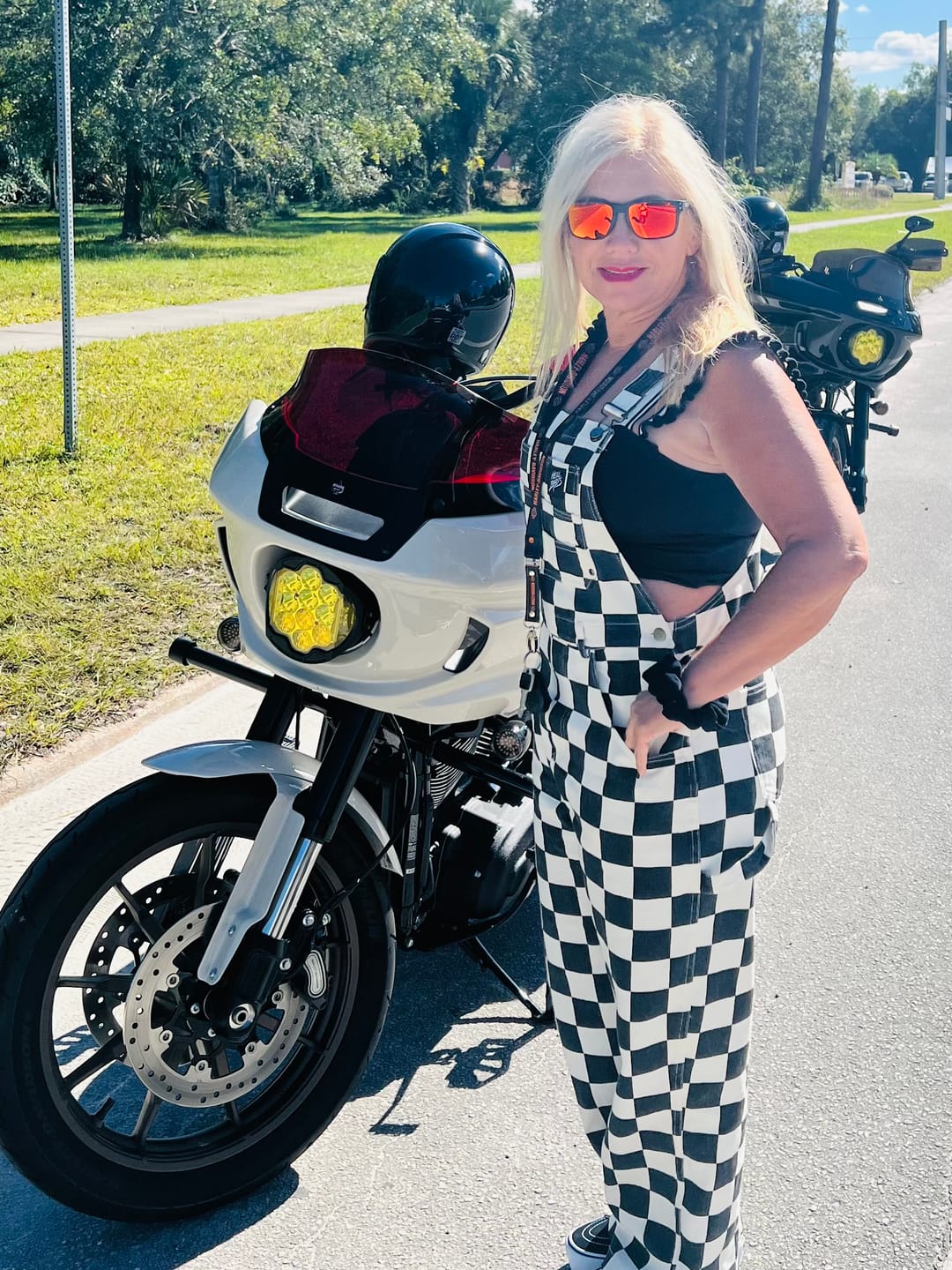 Customer photo review of Born Bad Washed Overalls - Snakeskin