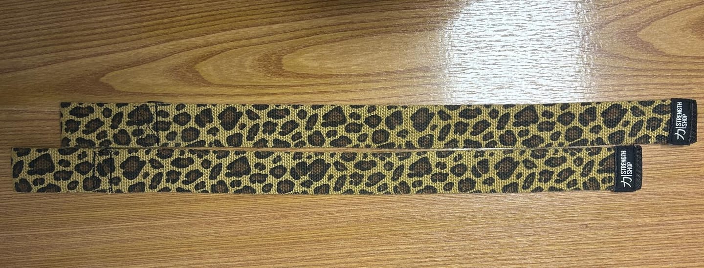 Customer photo review of Originals Lifting Straps, Leopard - Cotton