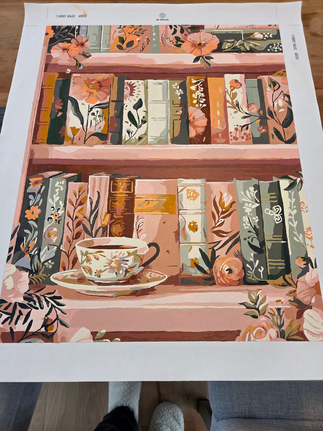 Customer photo review of Blooming library | Paint by Number