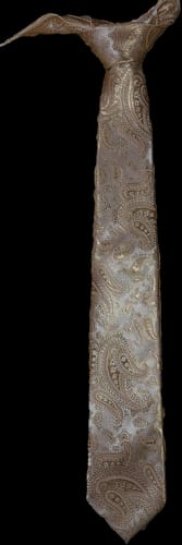 Customer photo review of Ties2you Khaki Tie Paisley Jacquard Men Necktie Hanky Cufflinks Set