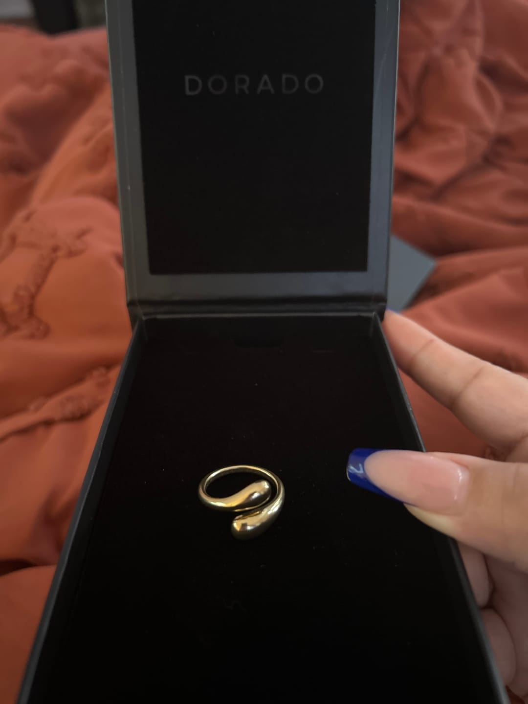 Customer photo review of Open Twist Drop Ring