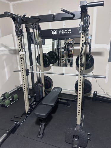 Customer photo review of Major Fitness B52 All-In-One Home Gym Smith Machine