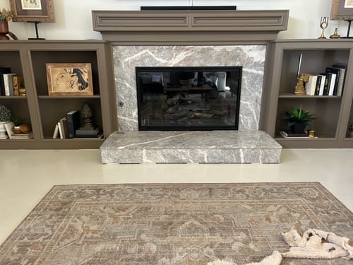 Customer photo review of Rainbow Fireplace Glass Doors | Custom Prefab Fit