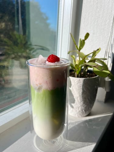 Customer photo review of FLUR Iced Coffee Glasses
