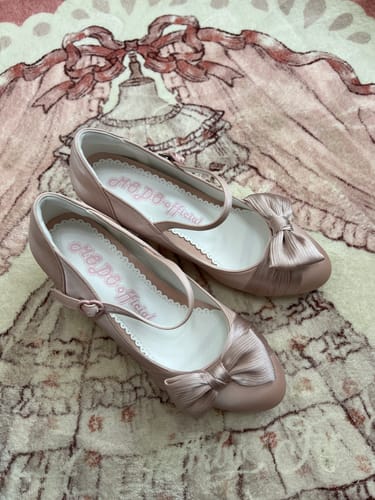 Customer photo review of Original Lolita-style faux satin leather high heels
