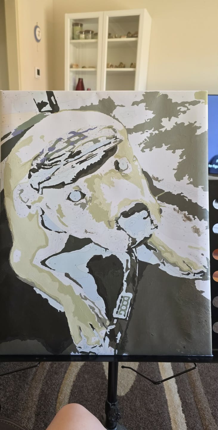 Customer photo review of Custom Pet Portrait – Paint by Numbers