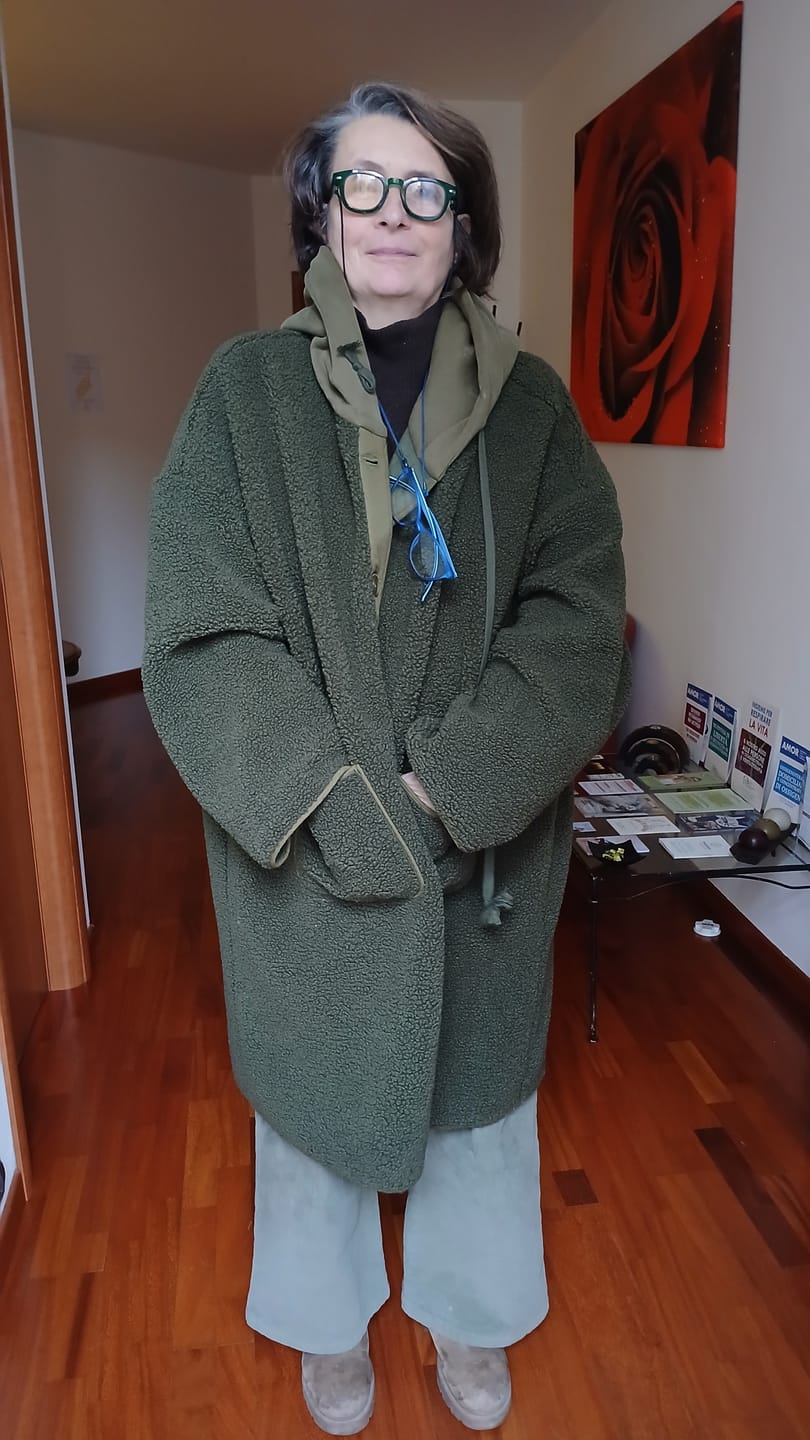 Customer photo review of Plus Size Women Winter Warm Fleece Hooded Coat