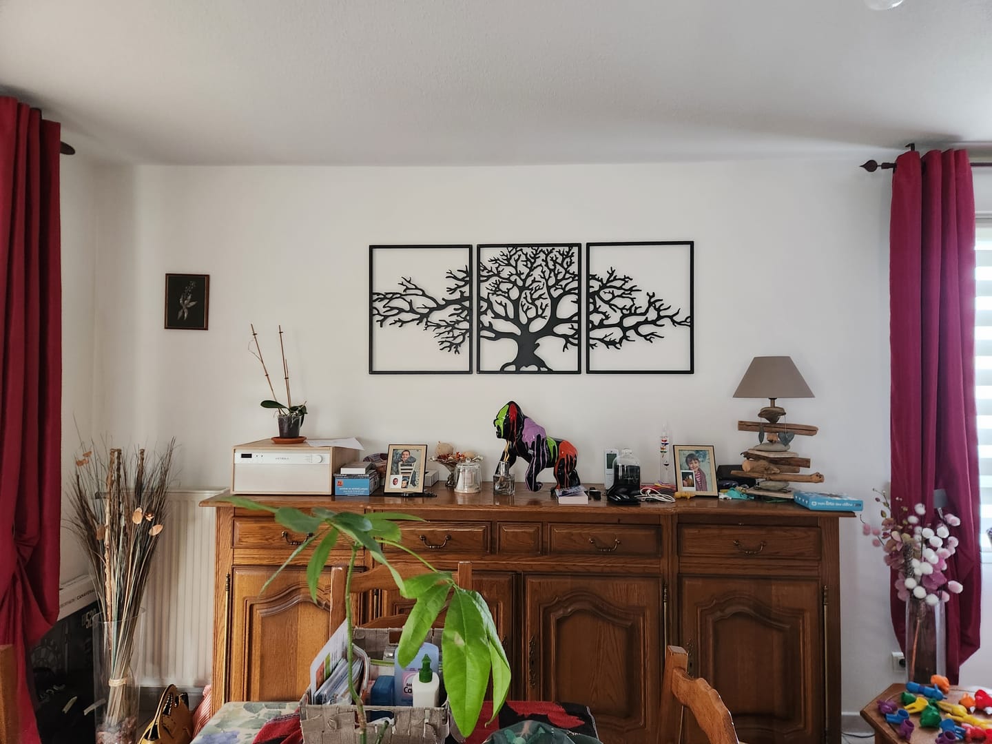Customer photo review of Décoration murale en métal moderne - Triptyque Arbre De Vie (P01)