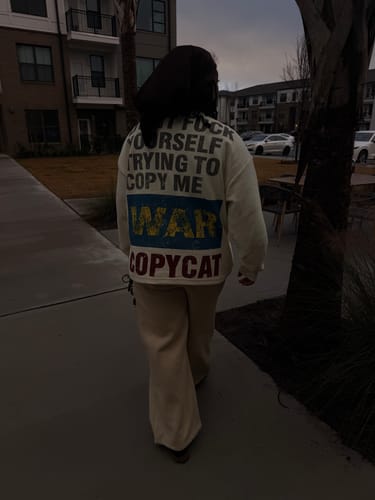 Customer photo review of Omirad “COPYCAT WAR” Heavy Waffle Long Sleeve