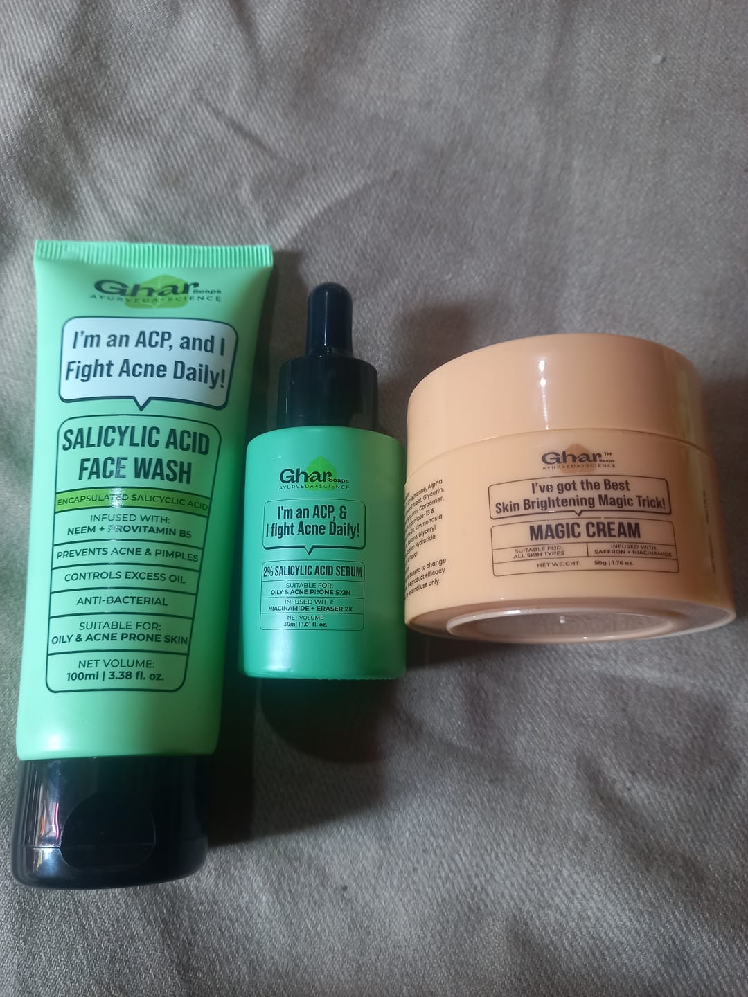 Customer photo review of Kojic Acid & Turmeric Face Wash