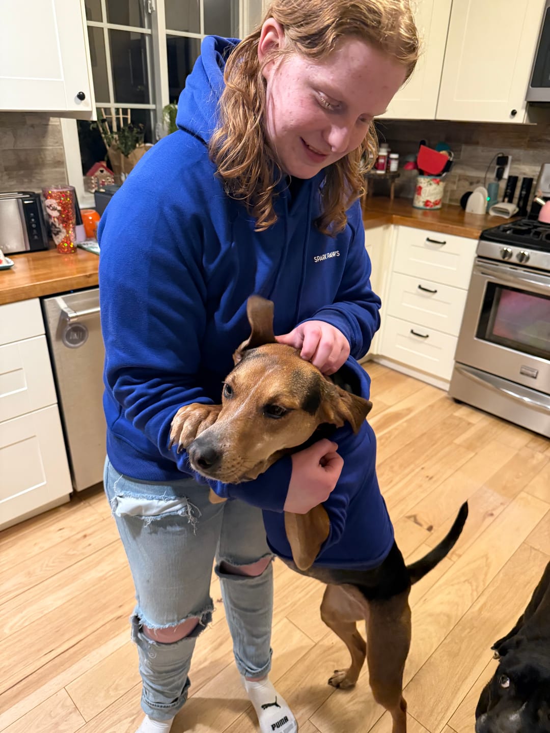 Customer photo review of Essential Human Hoodie - Midnight Blue
