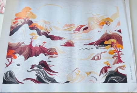 Customer photo review of Custom Landscape Paint By Numbers