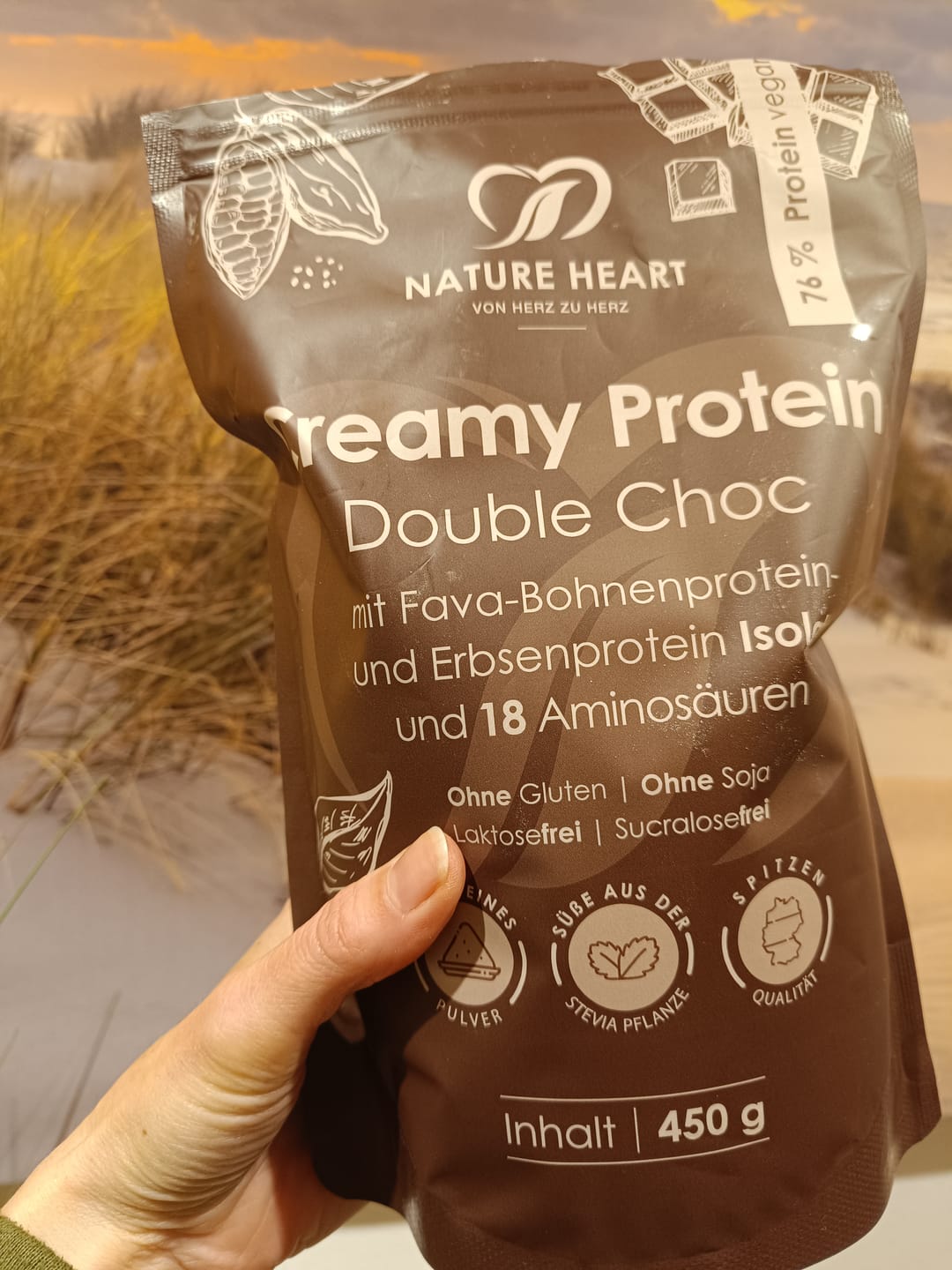 Customer photo review of Creamy Protein Double Choc