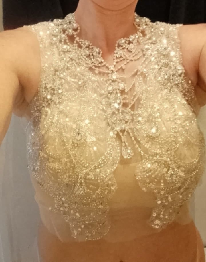 Customer photo review of Limited Batch | Ready to Ship | Shipping Included | Minor Cosmetic Imperfections Sequined bra