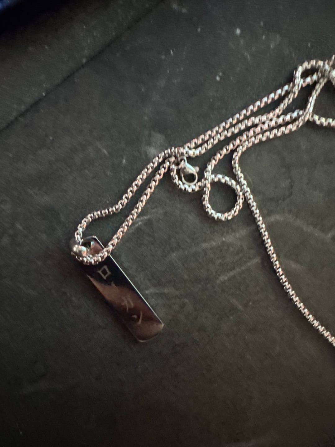Customer photo review of Collier Japonais Gravé Homme