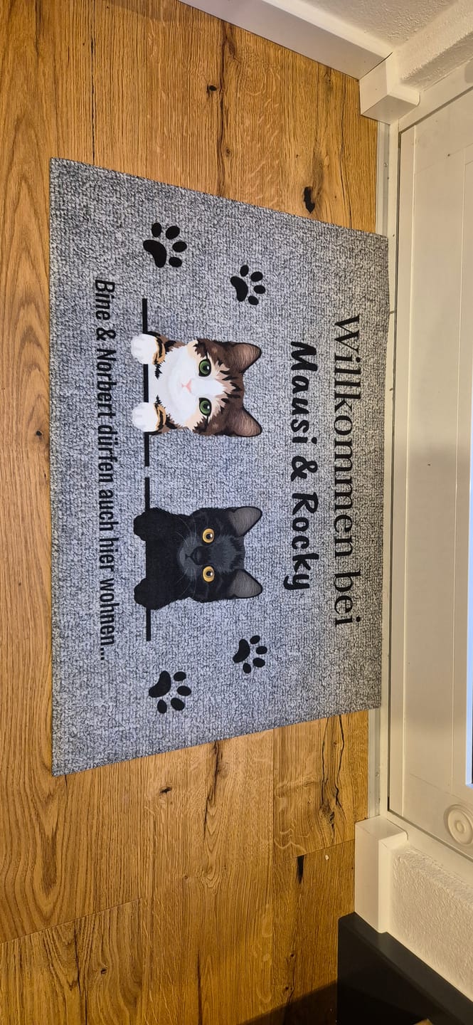 Customer photo review of Willkommen bei - Individuelle Fußmatte