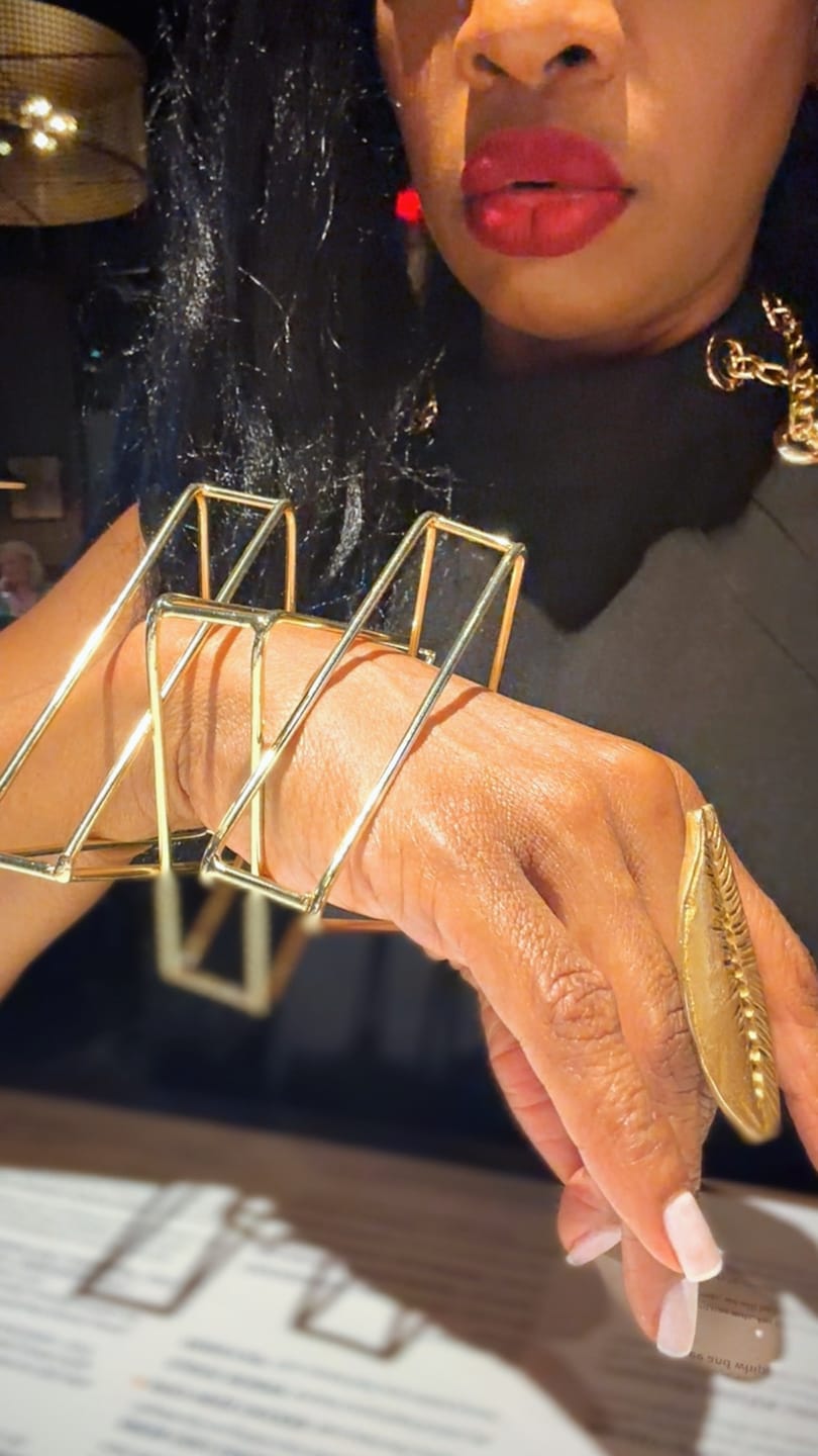 Customer photo review of The Triangular Prism Cuff bracelet/ bangle
