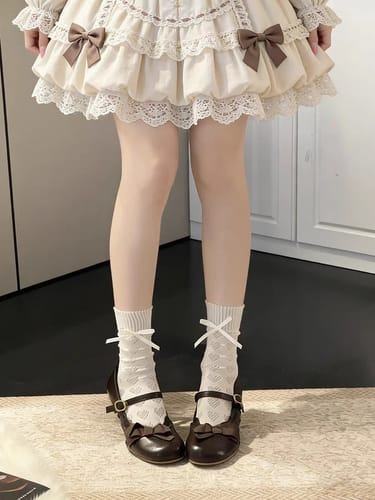 Customer photo review of Round Bow Brown Mary Jane