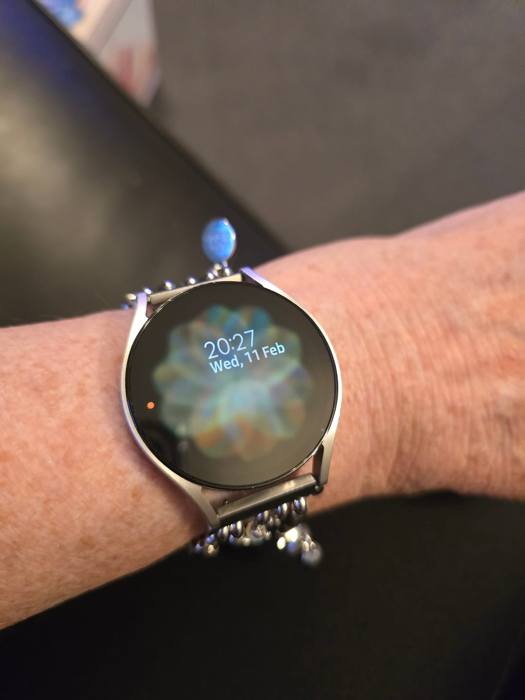 Customer photo review of Ethereal Frost Samsung Galaxy Stretch Watch Strap