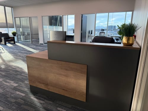 Customer photo review of Modern Reception Desk for Offices/Clinics/Studio