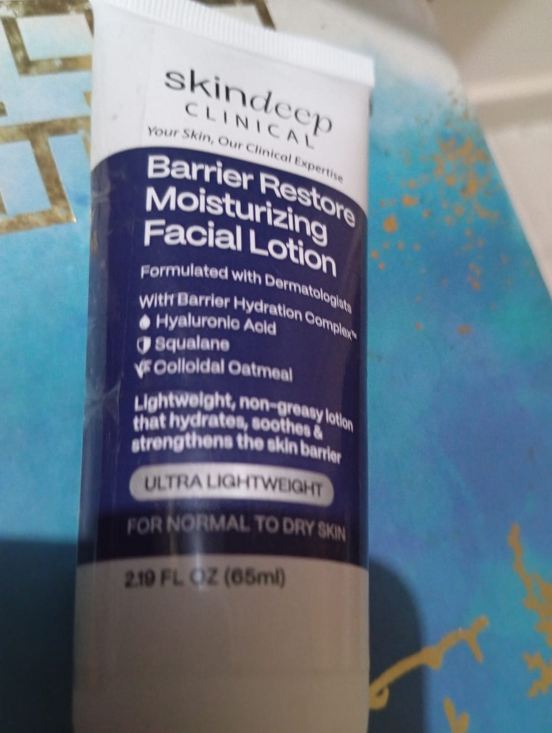Customer photo review of Barrier Restore Moisturizing Facial Lotion