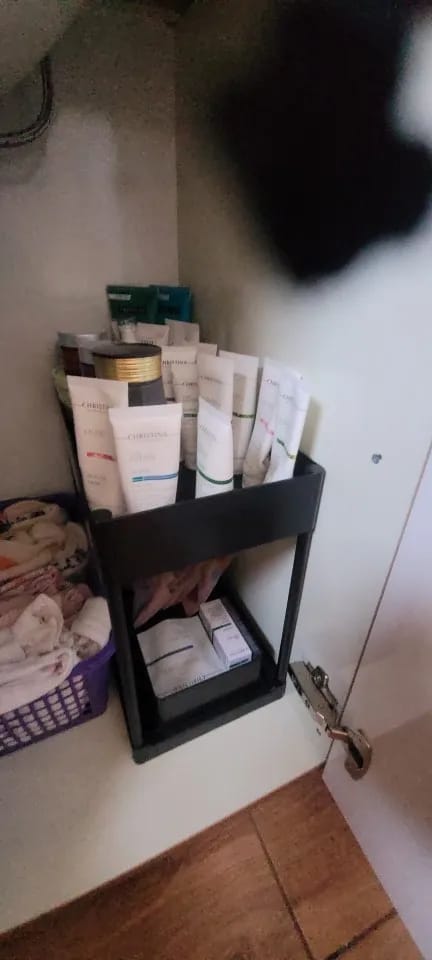 Customer photo review of DOESS Multifunctional Kitchen Shelf- Black