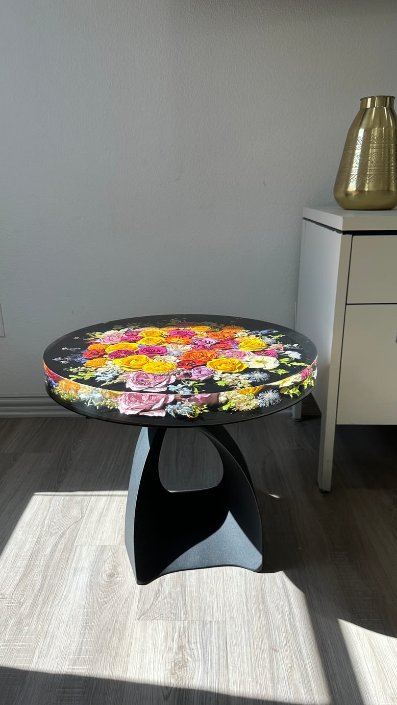Customer photo review of Coffee Table Base 121 Tulipe 16.2" H Mid-Century Modern Style