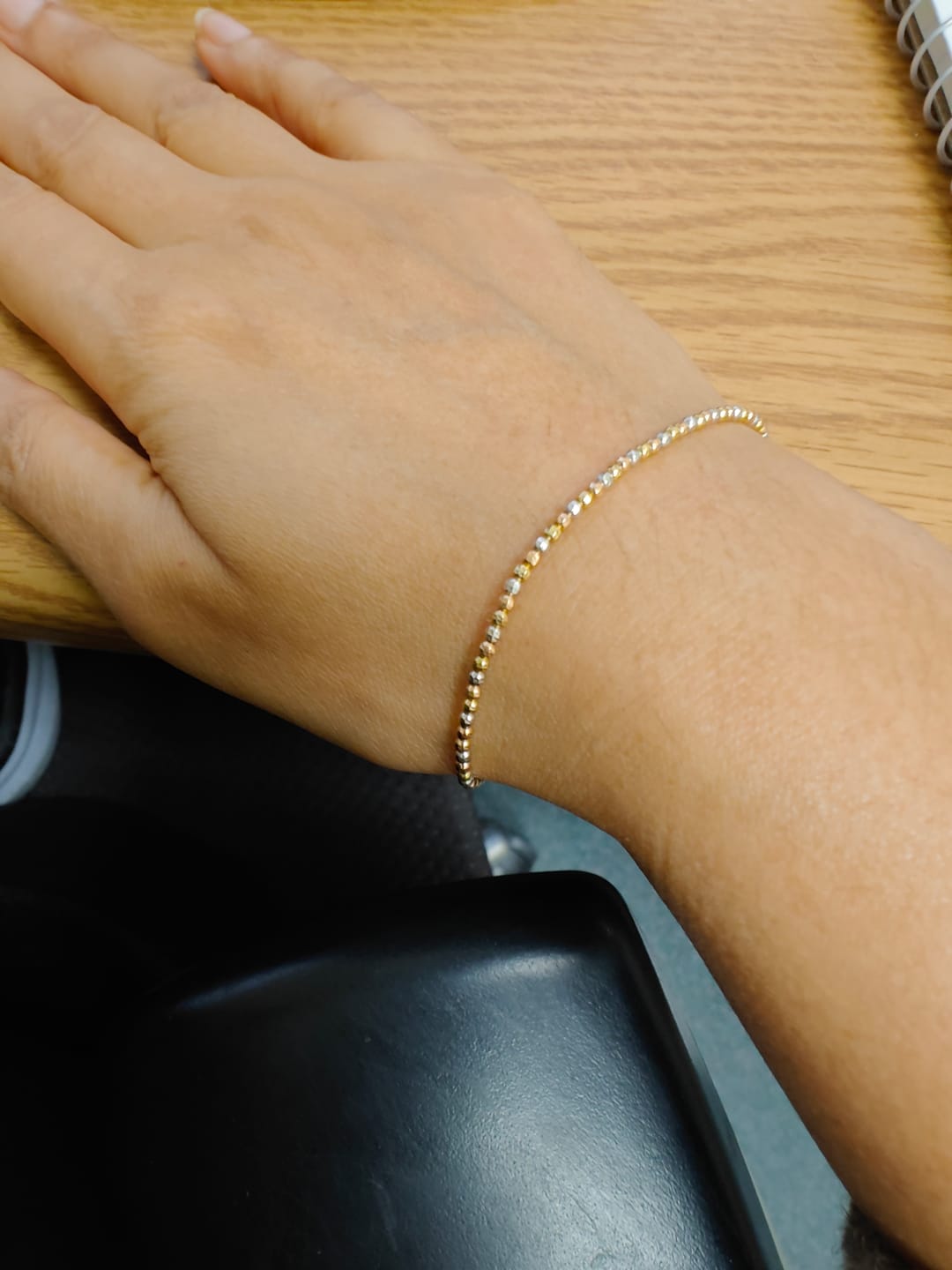 Customer photo review of Beaded, 3-toned bracelet