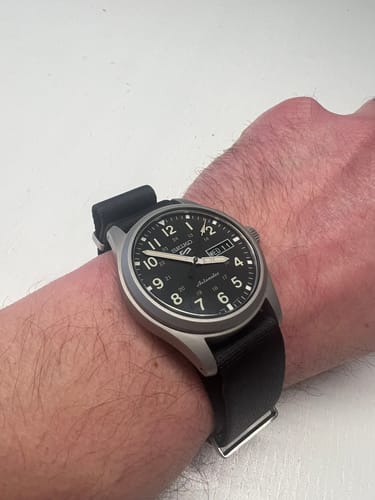 Customer photo review of Black Nylon Watch Strap