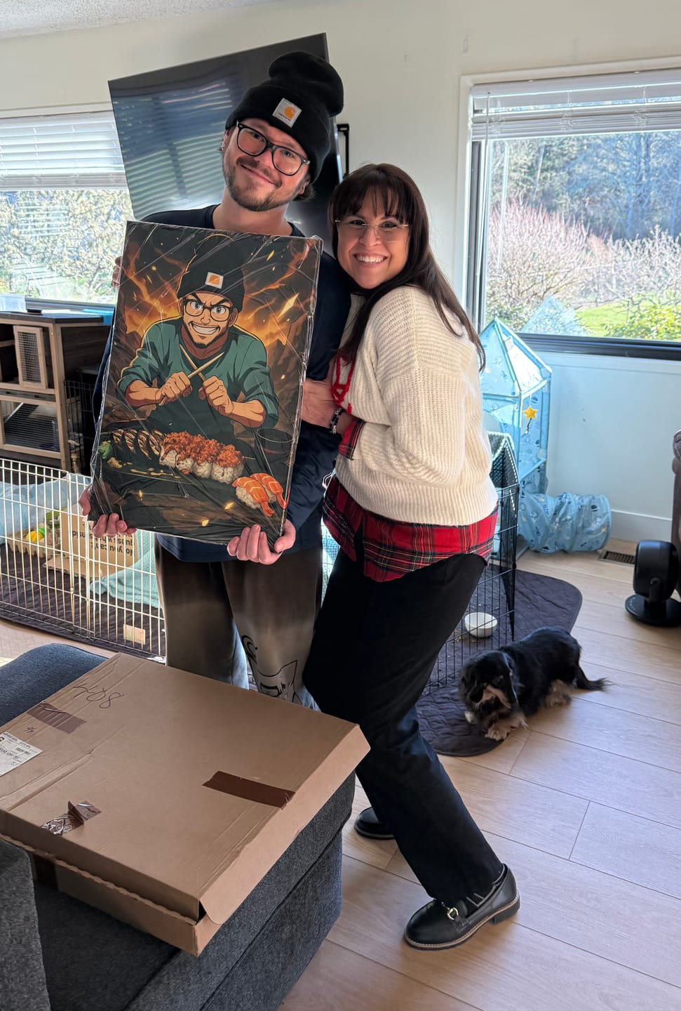 Customer photo review of Personalized Canvas - Portrait in Anime style