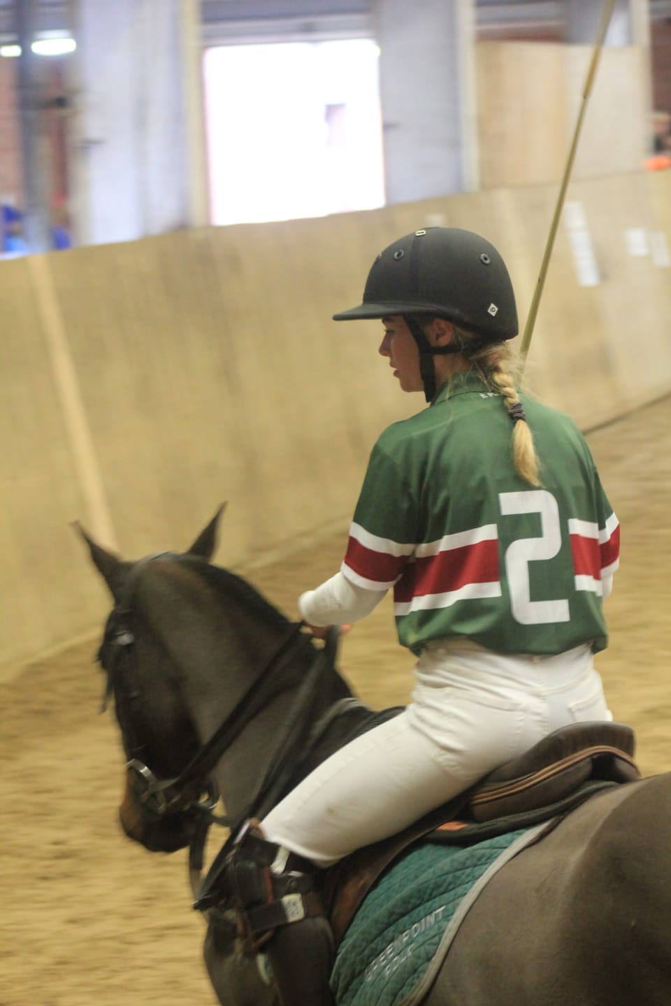Customer photo review of Charles Owen Young Rider Polo Helmet